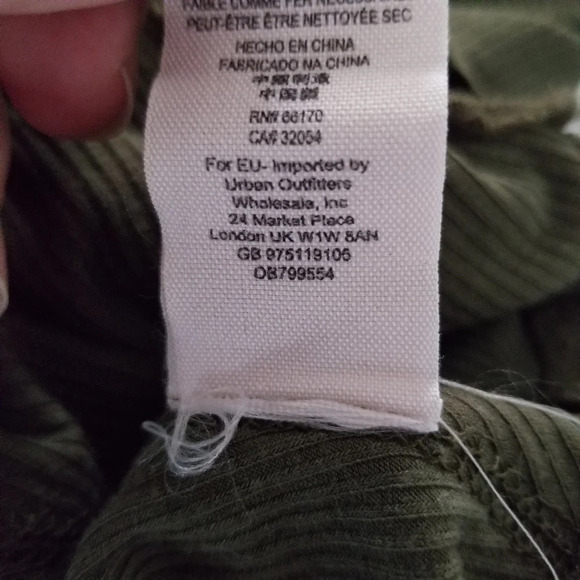 New Free People Tangerine Green Ruffled Top S - Picture 5 of 7